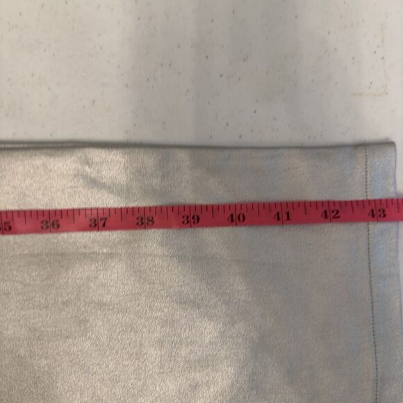 Edit By Nine Shining Star Women’s High Waist Silver Metallic Pants Size Large - Picture 16 of 16